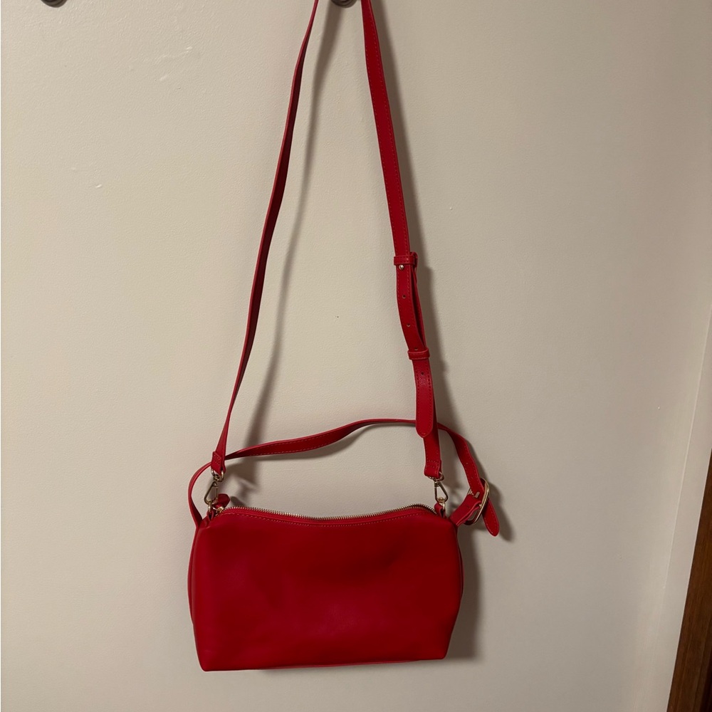 Elegant Red Women's Shoulder Bag